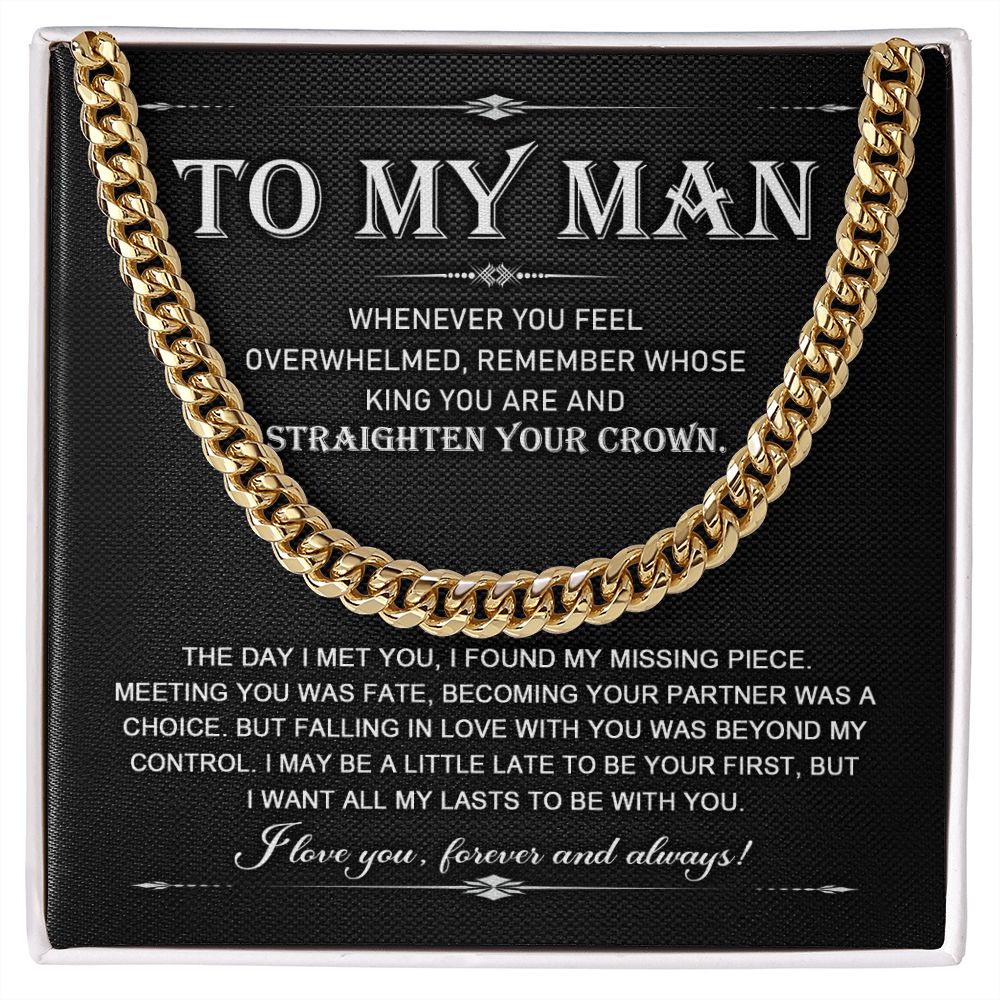 To My Man - My Missing Piece - Cuban Link Chain
