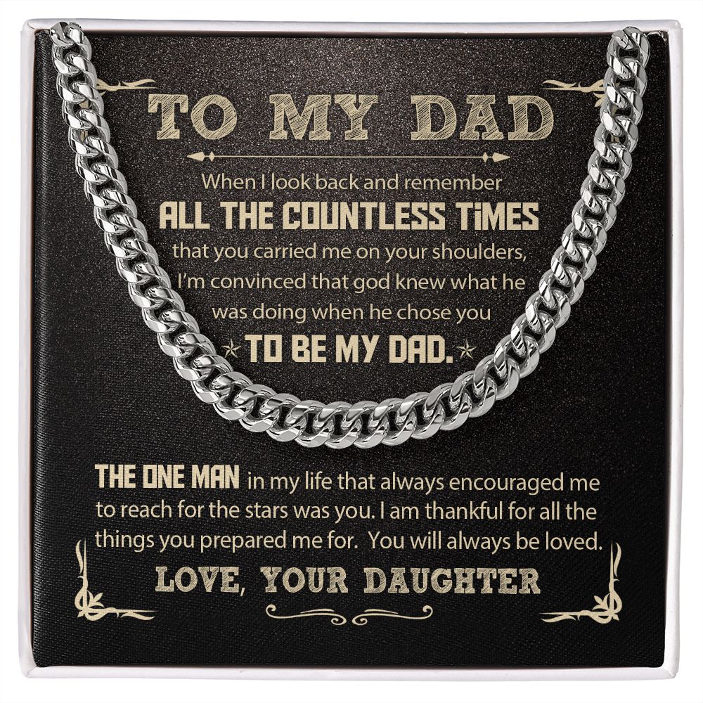 My Dad - God Chose You - From Daughter - Gift for Father's Day