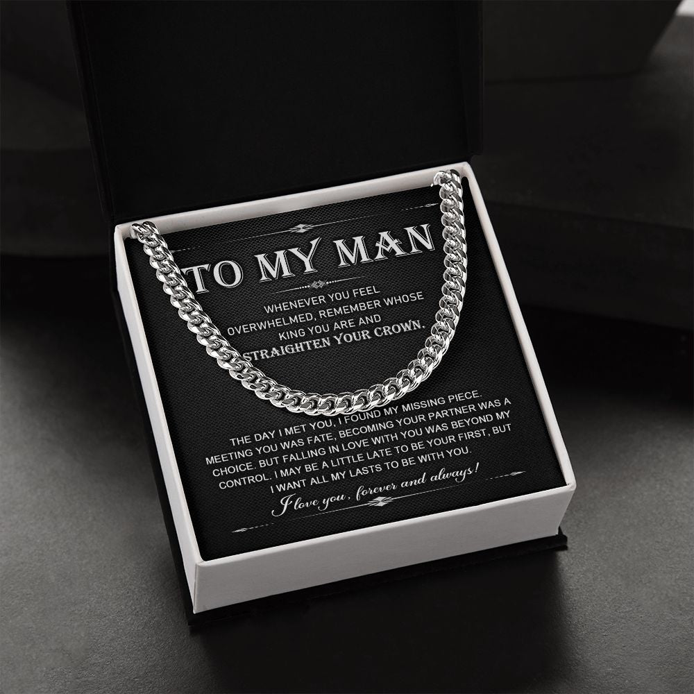 To My Man - My Missing Piece - Cuban Link Chain