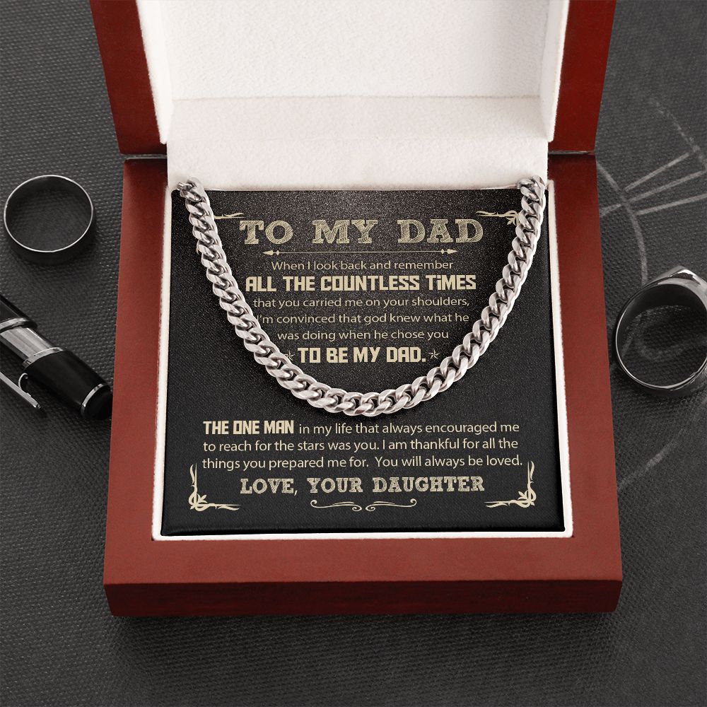 My Dad - God Chose You - From Daughter - Gift for Father's Day