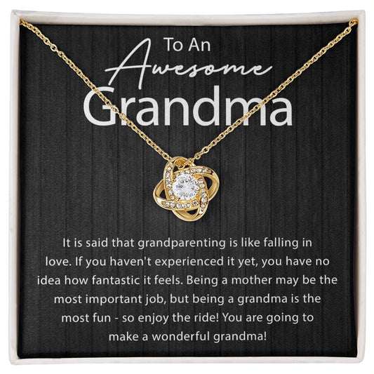 Being a Grandma is the Most Fun - Love Knot Necklace