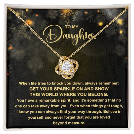 Daughter - Get Your Sparkle - Love Knot Necklace