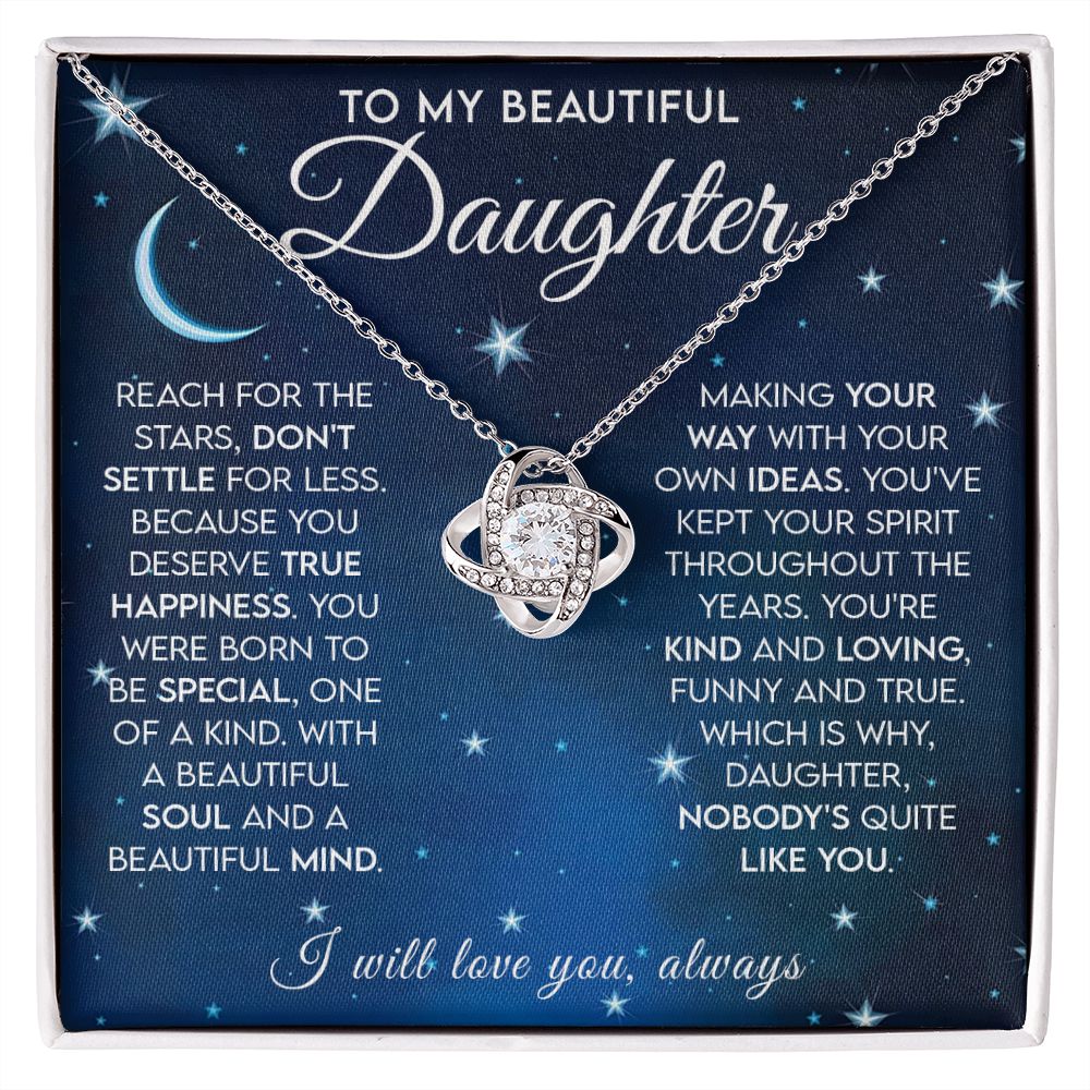 Daughter - Reach for the Stars - Love Knot Necklace
