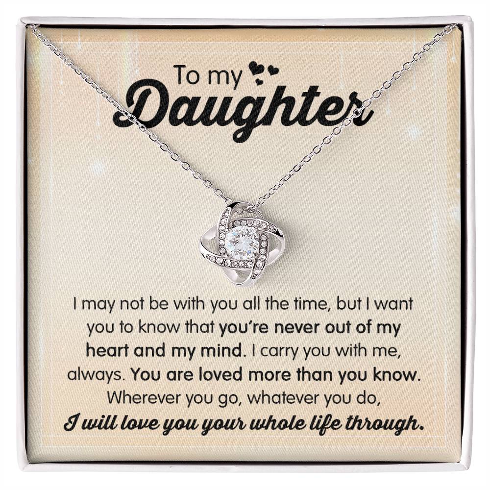 Daughter - I Carry You - Love Knot Necklace