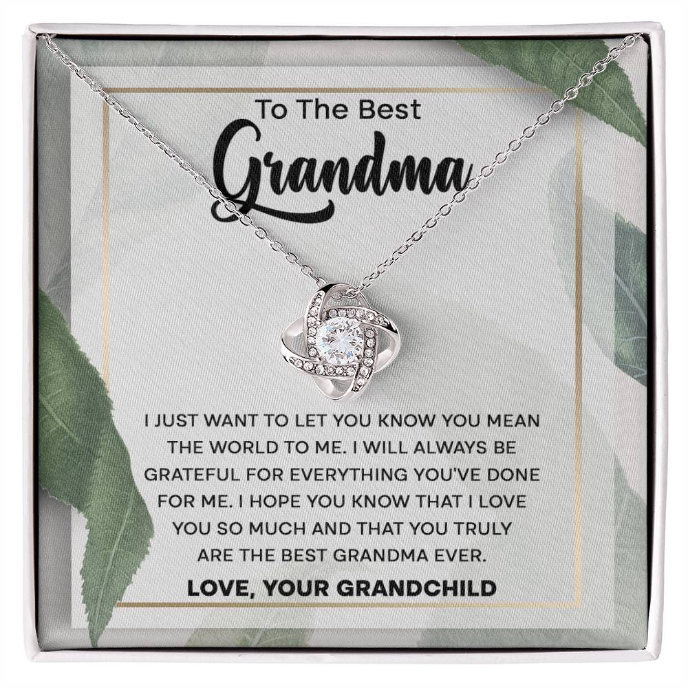 Grandma - Mean The World - Love Knot Necklace