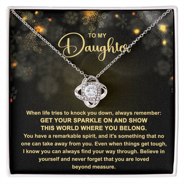 Daughter - Get Your Sparkle - Love Knot Necklace