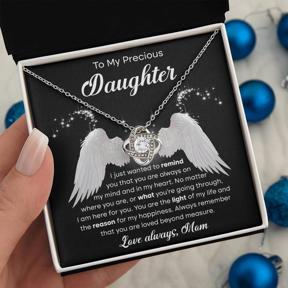 Daughter - In My Heart - Love Knot Necklace
