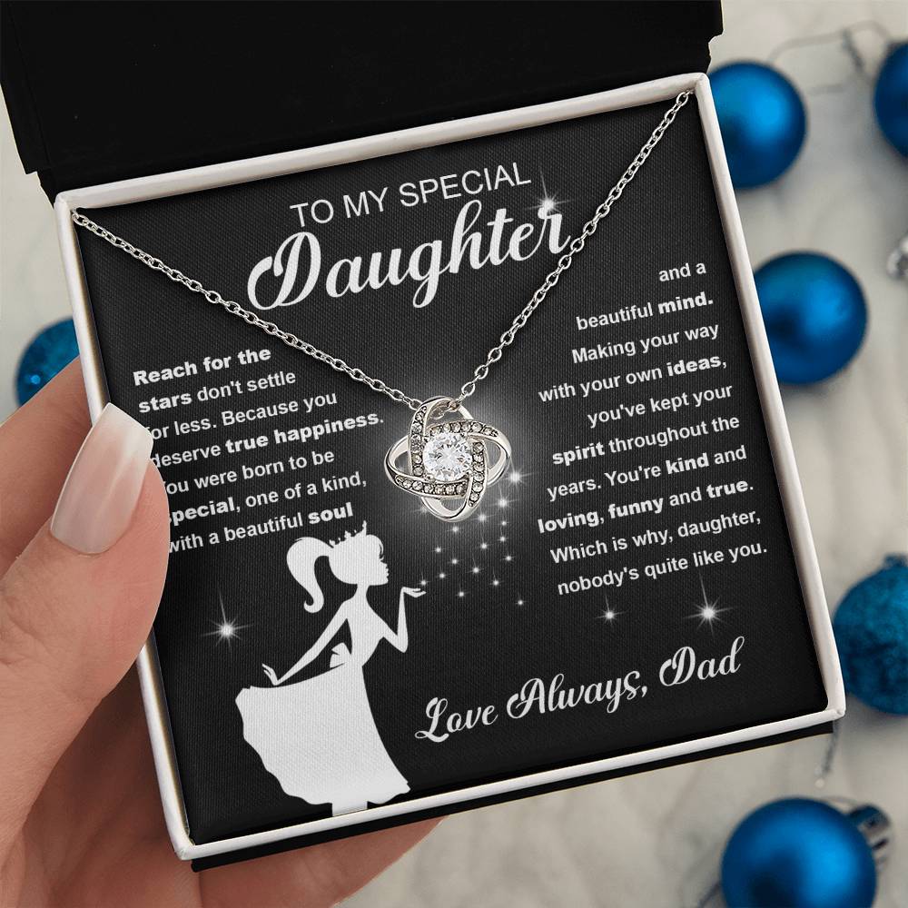 Daughter - Reach For The Stars - Love Knot Necklace