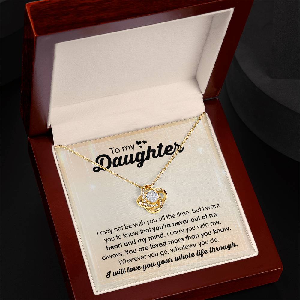 Daughter - I Carry You - Love Knot Necklace