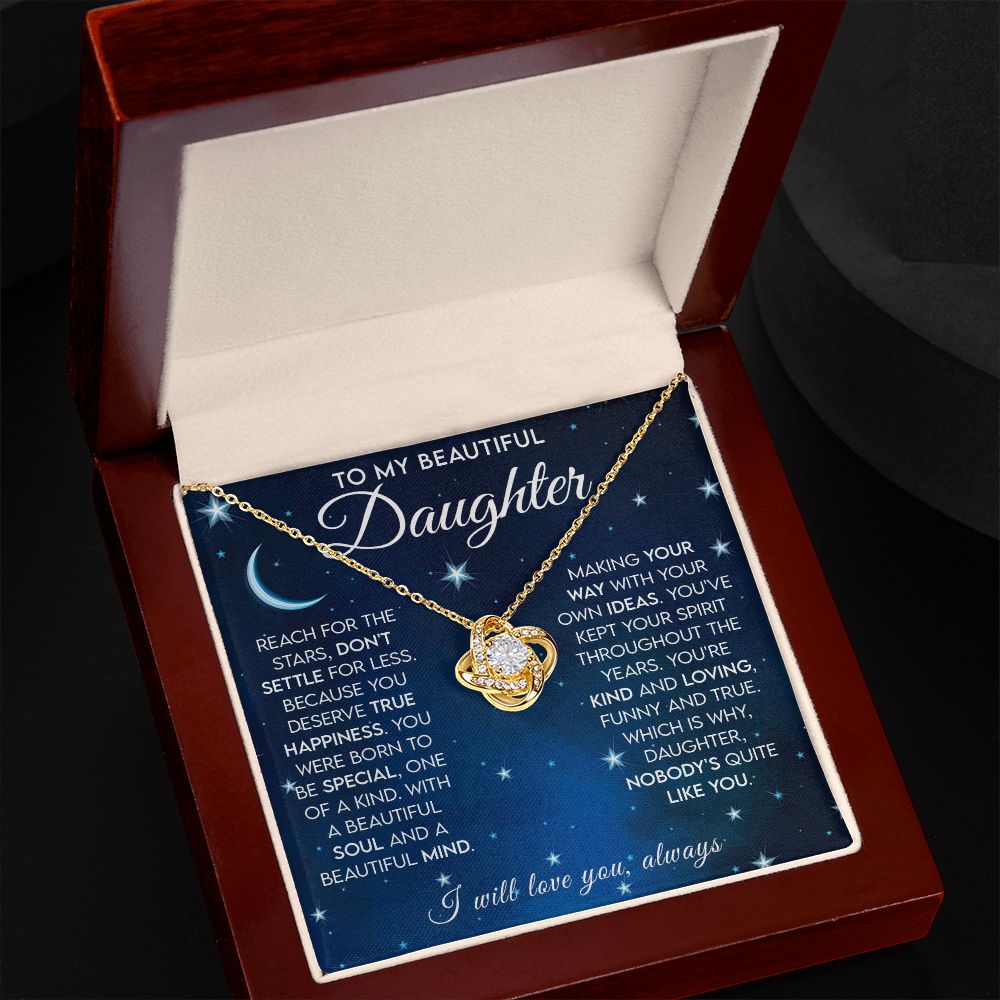 Daughter - Reach for the Stars - Love Knot Necklace