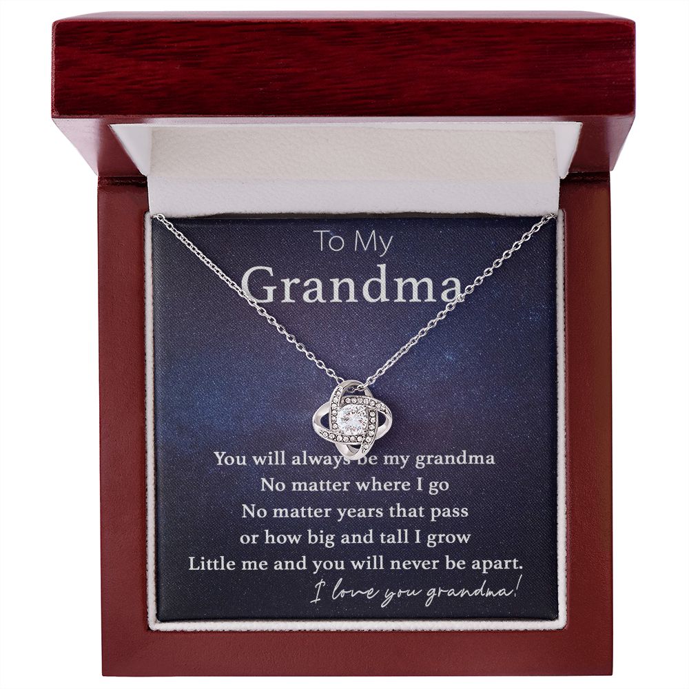 To My Grandma-Never Be Apart - Love Knot Necklace