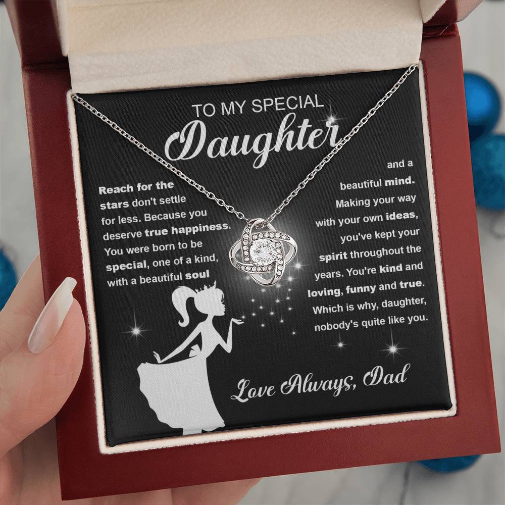 Daughter - Reach For The Stars - Love Knot Necklace