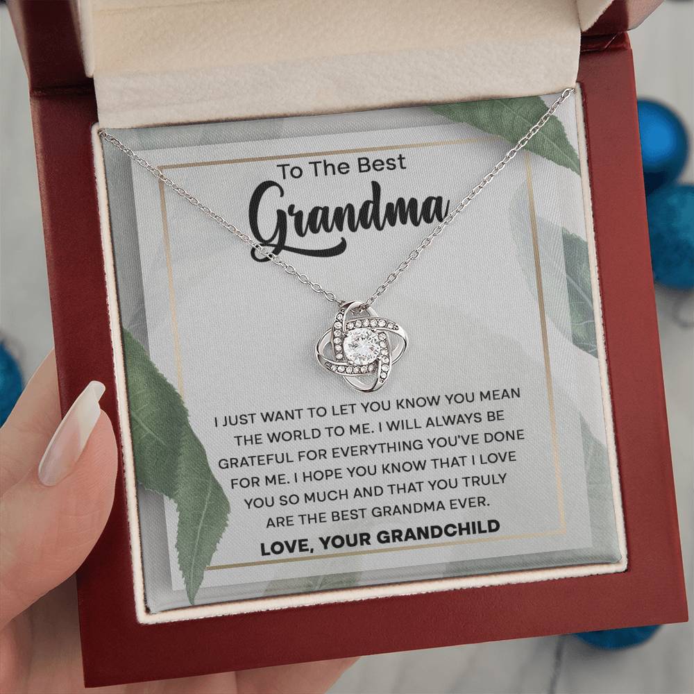 Grandma - Mean The World - Love Knot Necklace