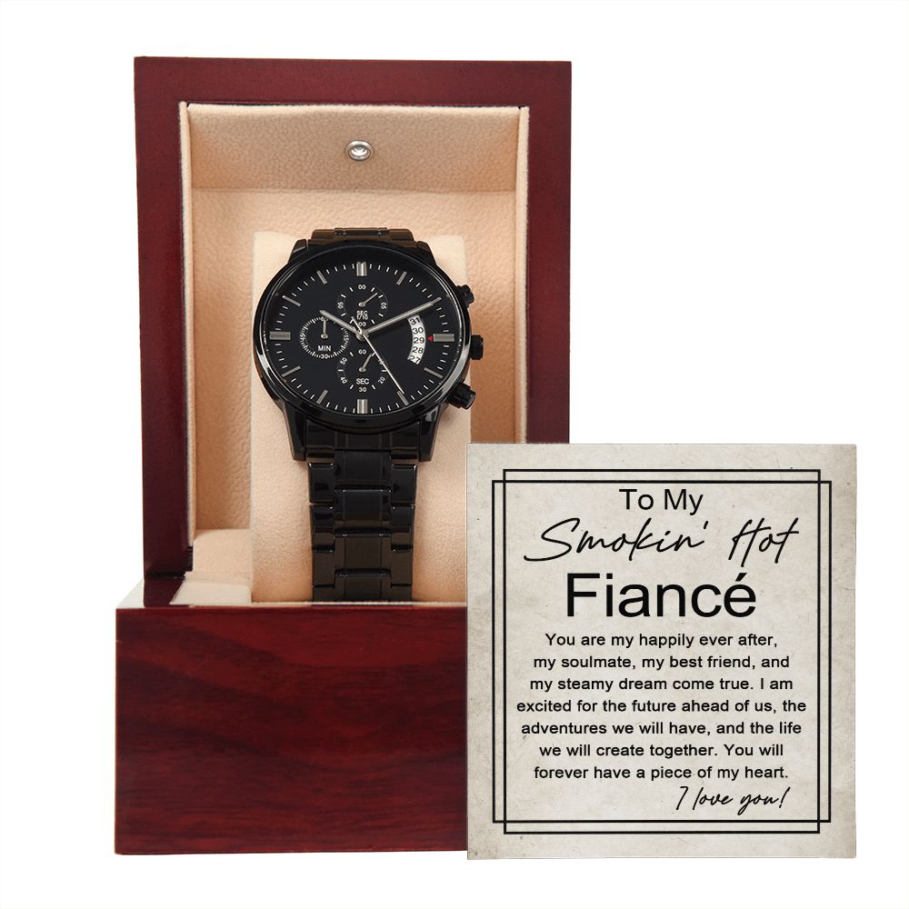 Smoking Hot Fiance - Black Chronograph Watch