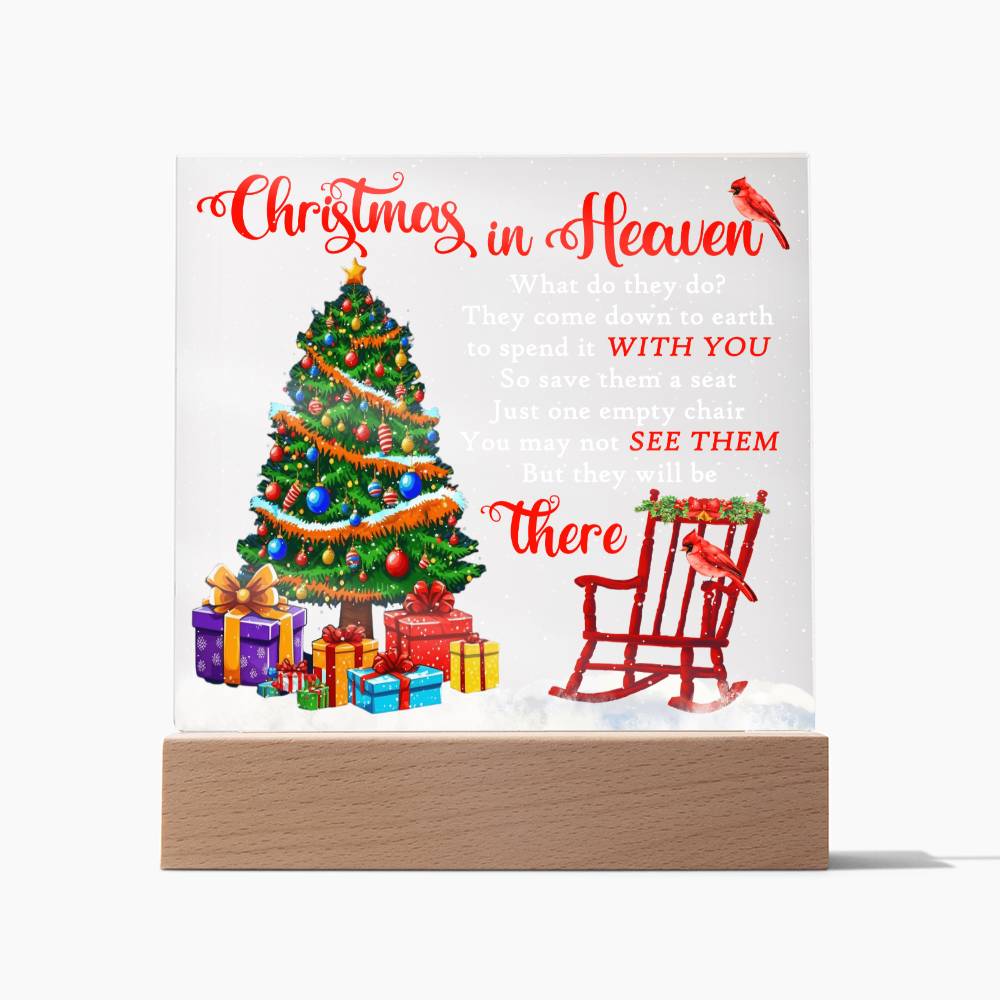 Christmas - Empty Chair - Acrylic Plaque