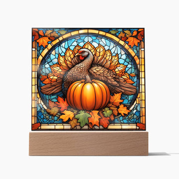 Pumpkin & Turkey - Acrylic Plaque