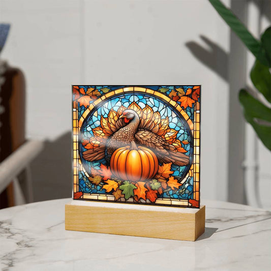 Pumpkin & Turkey - Acrylic Plaque
