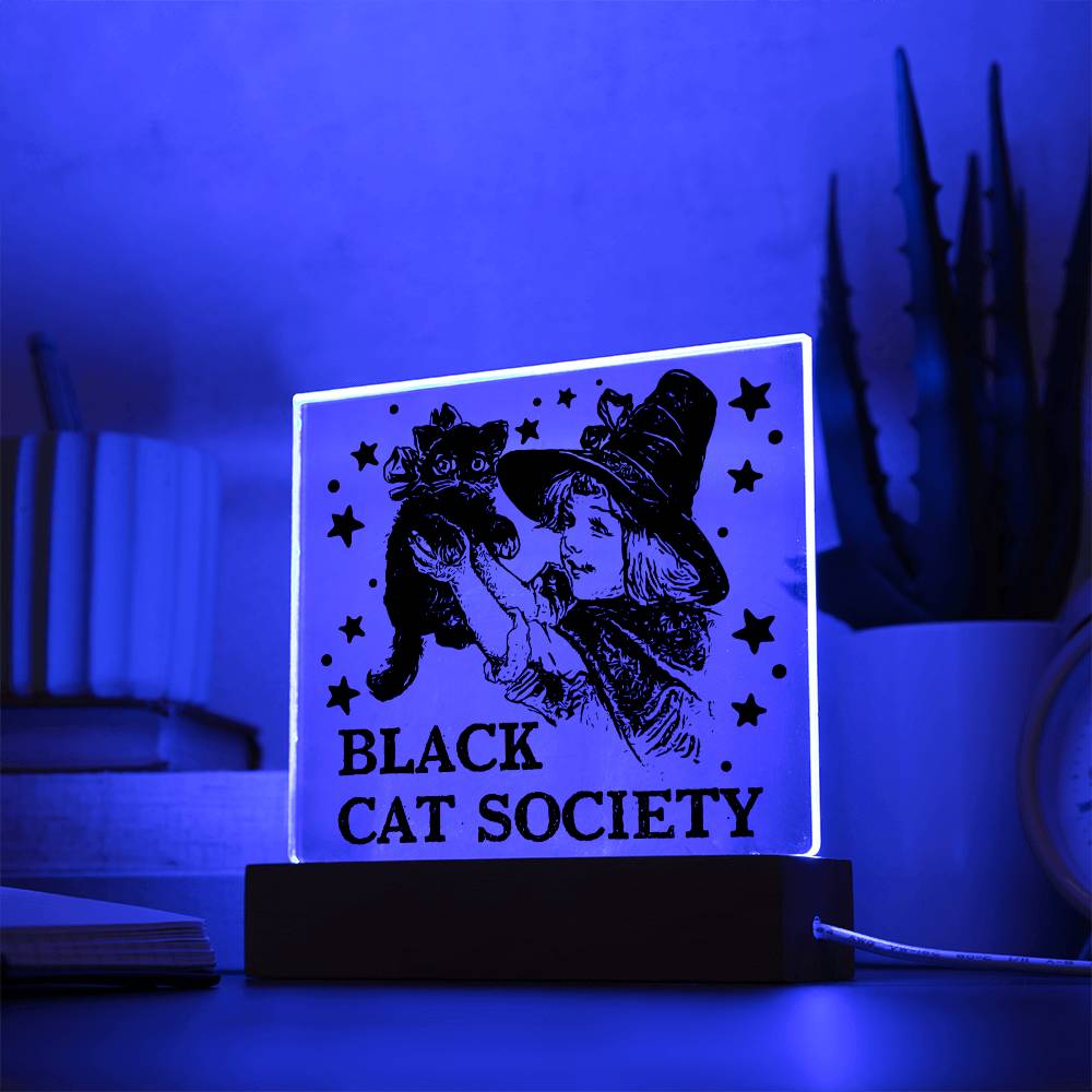 Black Cat Society - Acrylic Plaque