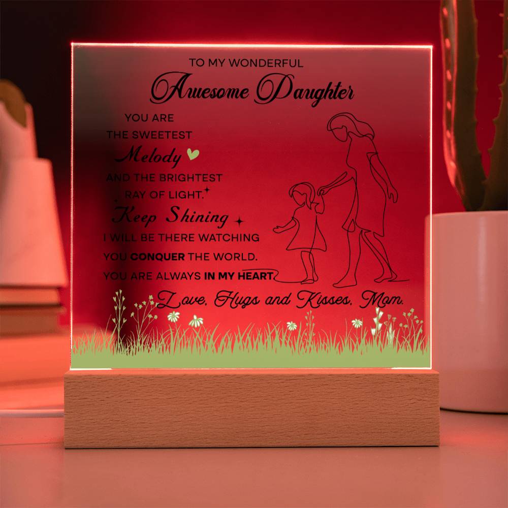 Wonderful Awesome Daughter - Acrylic Plaque