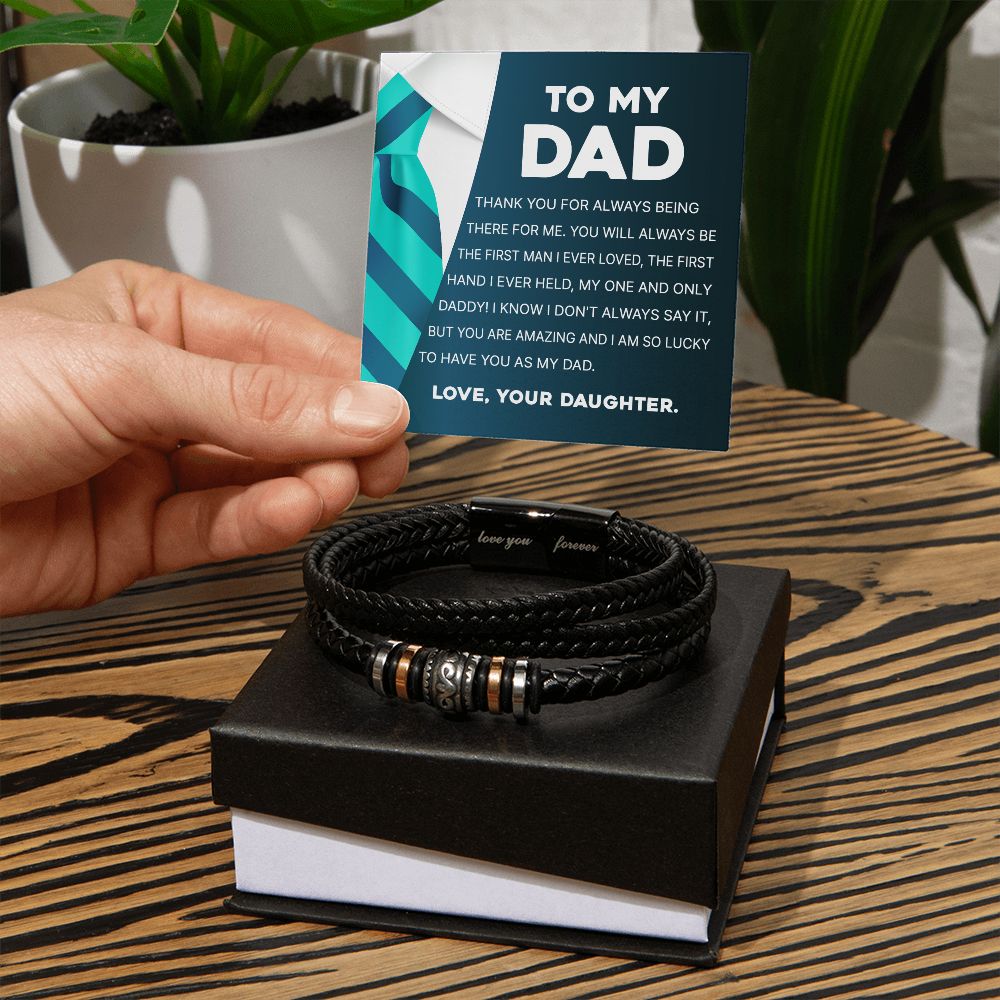 To My Dad - Always Loved - Love You Forever Bracelet for Men