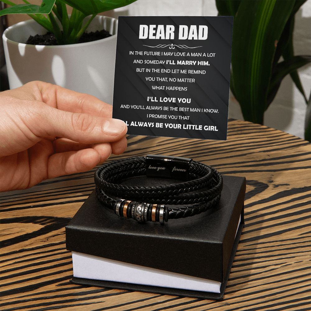 Dear Dad - The Best Man - Love You Forever Bracelet for Men