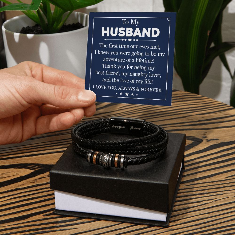 My Husband - Naughty Lover - Love You Forever Bracelet for Men