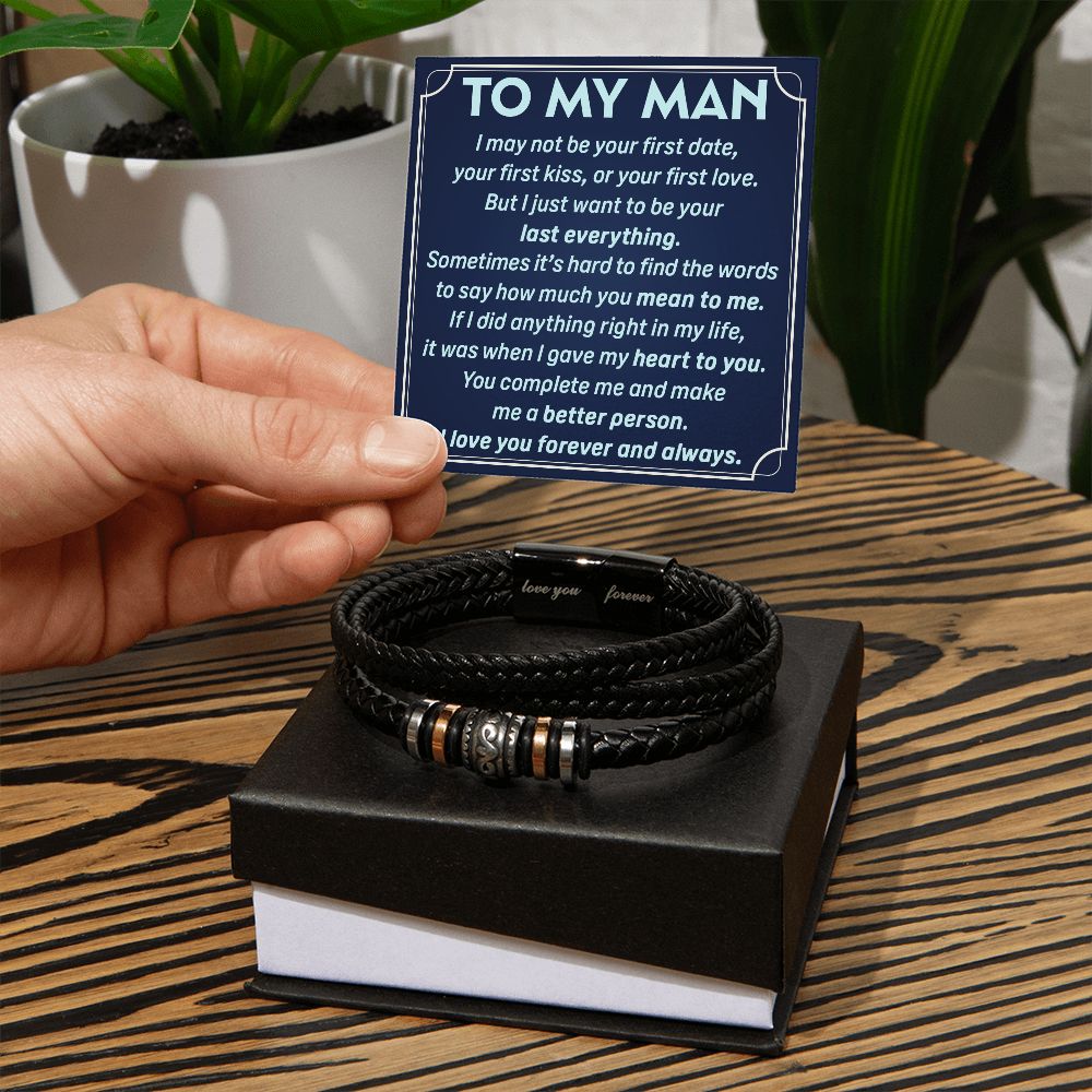 My Man - First Kiss First Love - Love You Forever Bracelet for Men