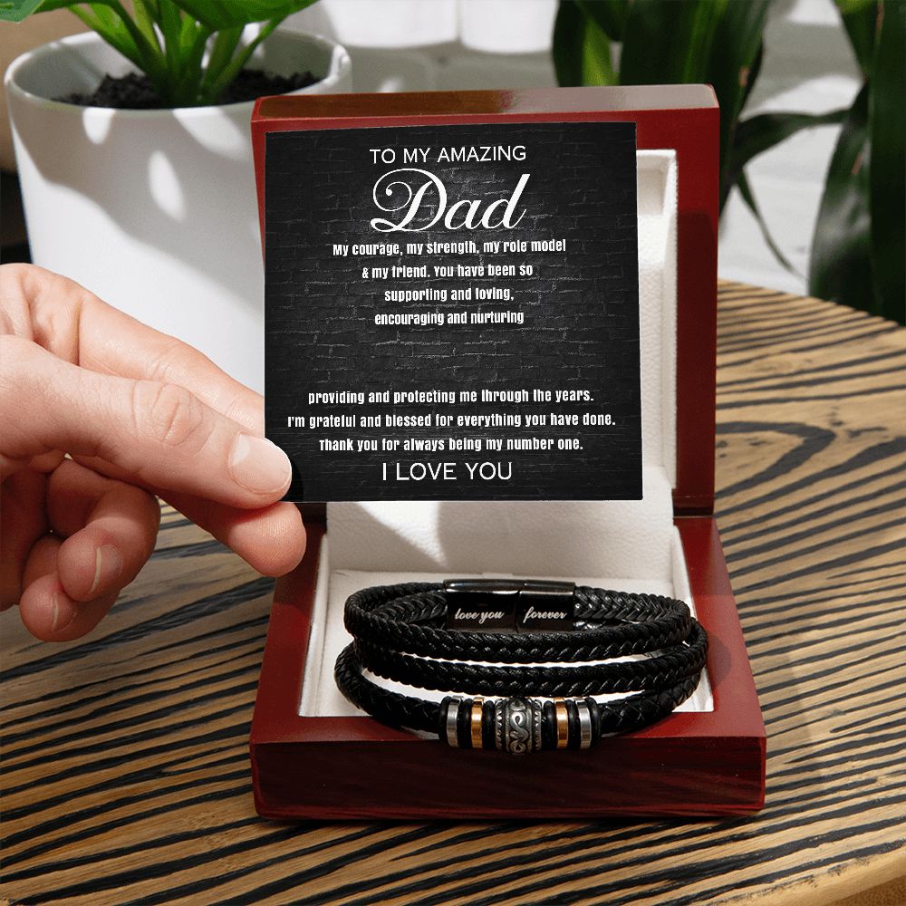 To My Amazing Dad - Love You Forever Bracelet - for Father's Day