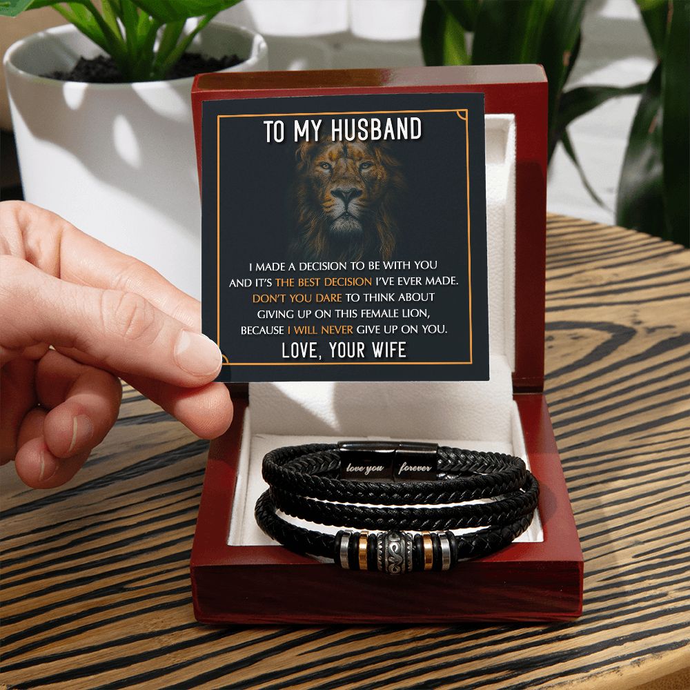 My Husband-Best Decision - Love You Forever Bracelet for Men