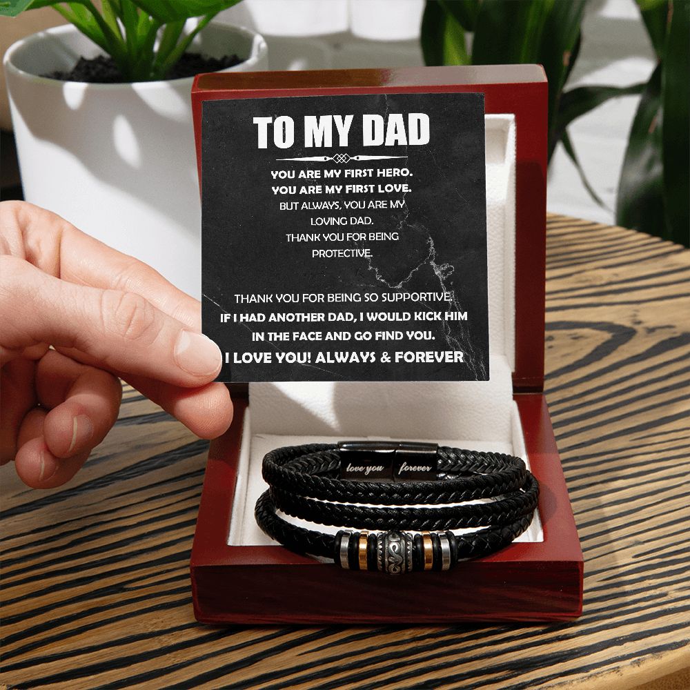 My Hero My Love - Love You Forever Bracelet for Father's Day