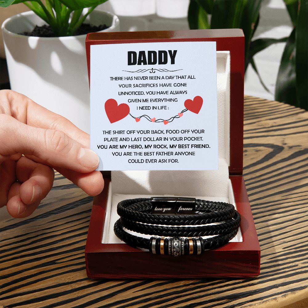 Daddy Has Given Me Everything - Love You Forever Bracelet - for Father's Day