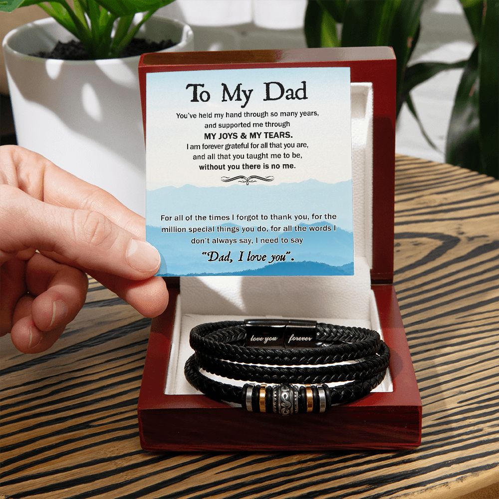 Dad Held My Hand - Love You Forever Bracelet - for Father's Day