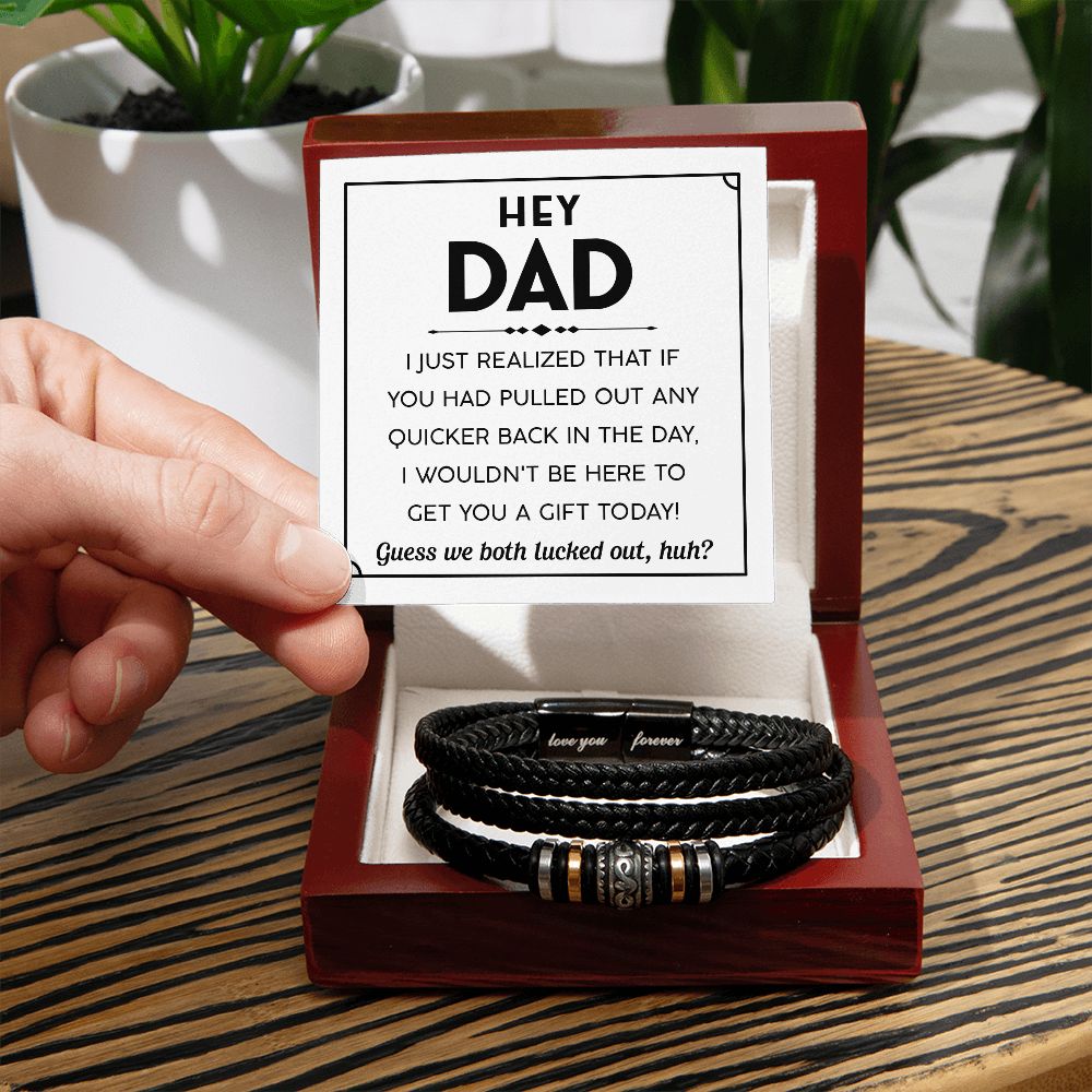 Hey Dad - Love You Forever Bracelet for Men