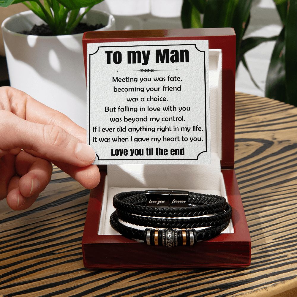 My Man - Fate - Love You Forever Bracelet for Men