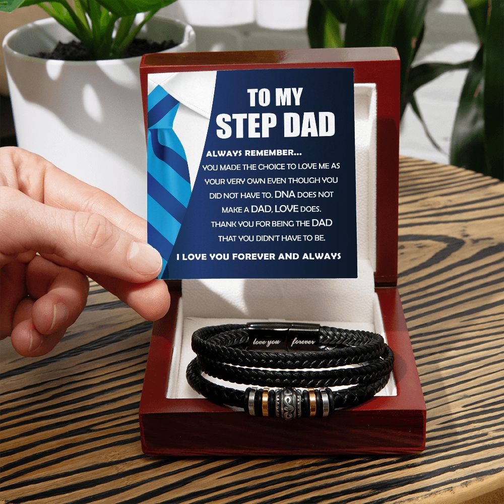 Step Dad - Always Remember - Love You Forever Bracelet for Men