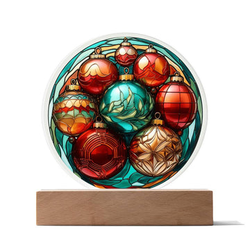 Christmas Balls - Circle Acrylic Plaque