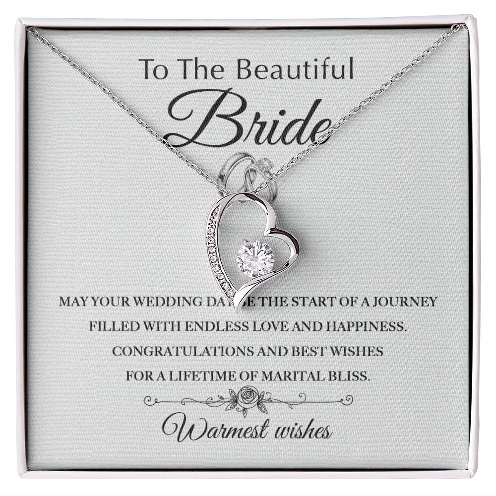Beautiful Bride-Warmest Wishes - Forever Love Necklace