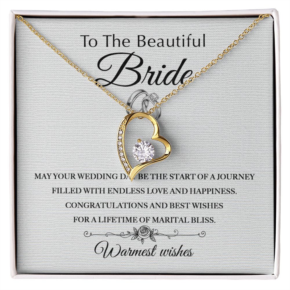 Beautiful Bride-Warmest Wishes - Forever Love Necklace