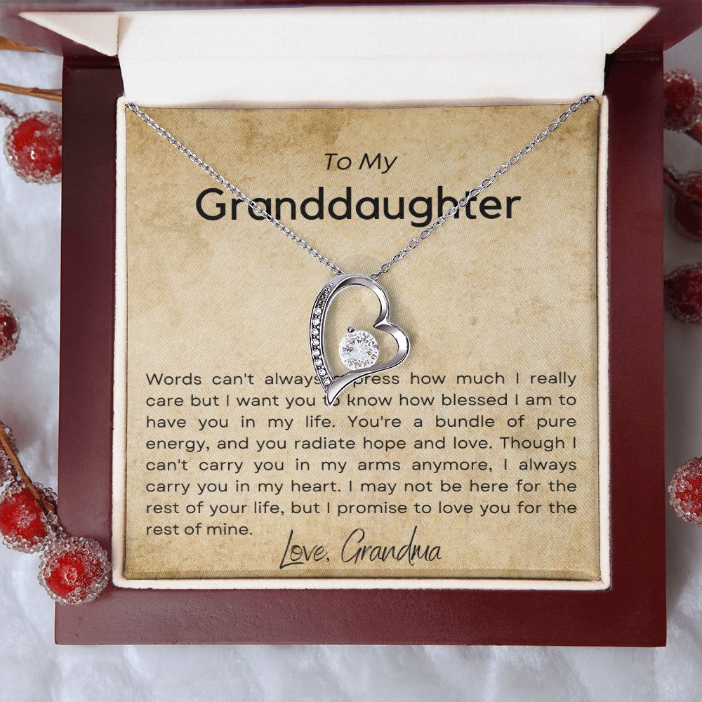 Words Can't Always Express - Forever Love Necklace for Granddaughter