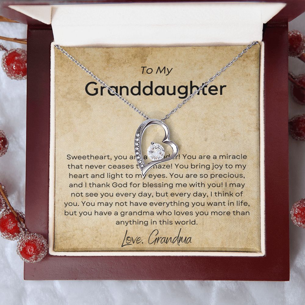Sweetheart, You Are A Wonder - Forever Love Necklace for Granddaughter