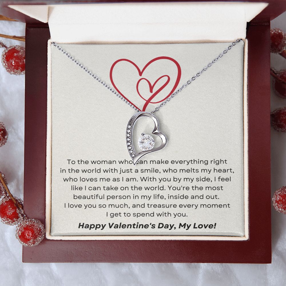 To The Woman Who Can Make Everything Right - Forever Love Necklace for Her