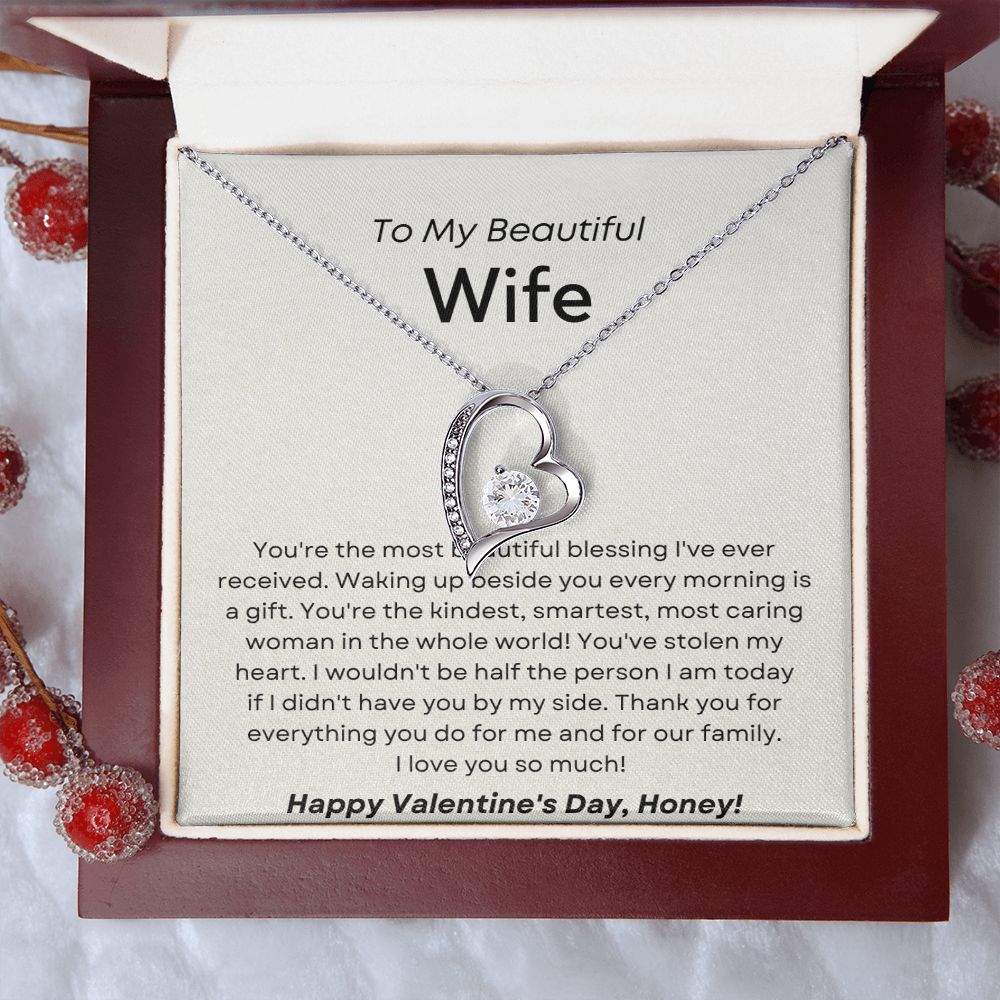 You're The Most Beautiful Blessing - Forever Love Necklace for Wife