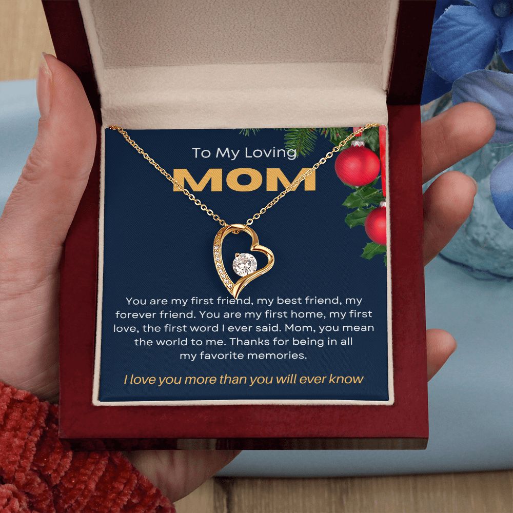 To My Loving Mom - Forever Love Necklace