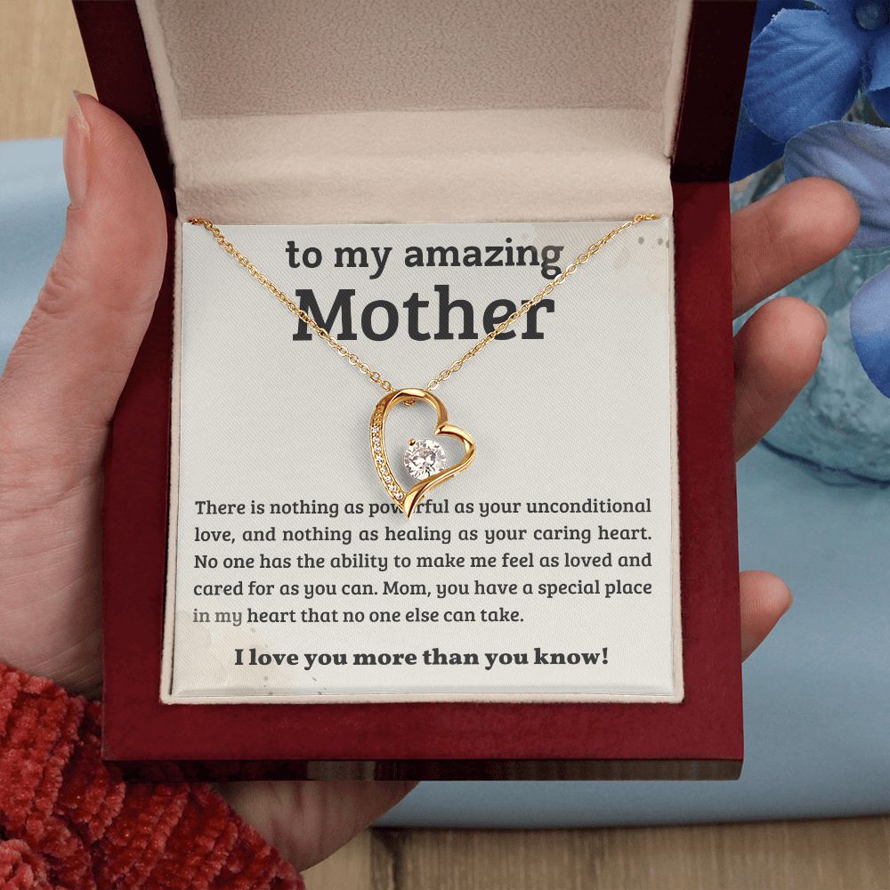 To My Amazing Mother - I Love You More Than You Know - Forever Love Necklace