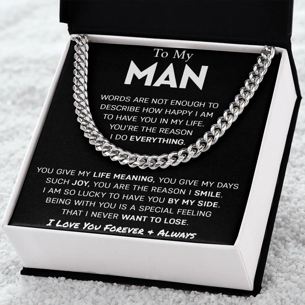 Words Are Not Enough - Cuban Link Chain for Your Man