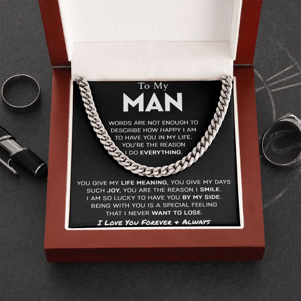 Words Are Not Enough - Cuban Link Chain for Your Man