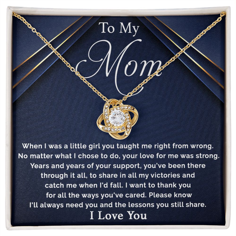 When I Was A Little Girl - Love Knot Necklace for Mom