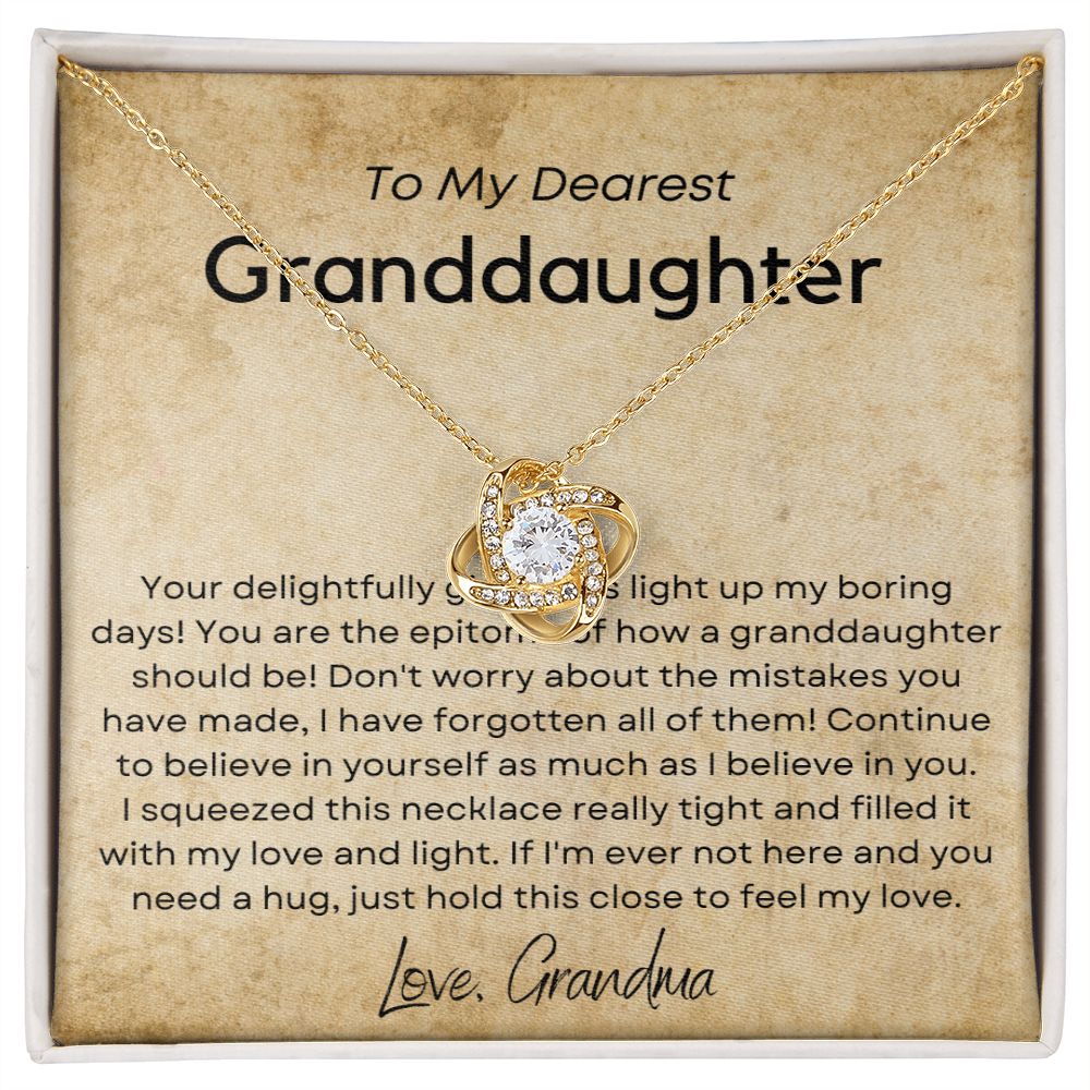 Your Delightfully Girly Ways - Love Knot Necklace for Granddaughter