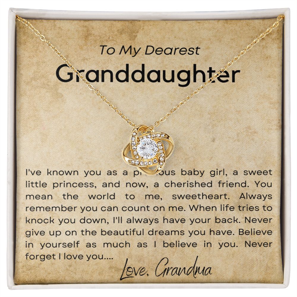 I've Known You - Love Knot Necklace for Granddaughter