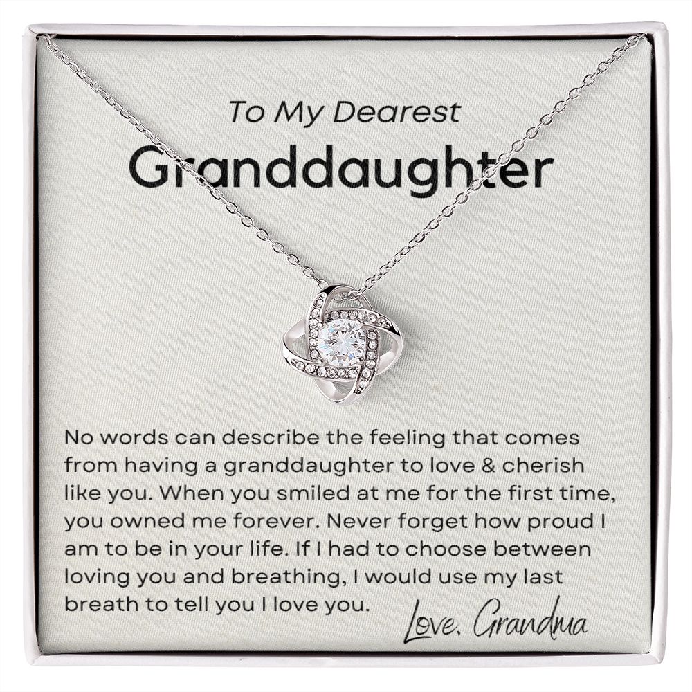 No Words Can Describe - Love Knot Necklace for Granddaughter